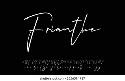 signature Font Calligraphy Logotype Script Brush Font Type Font lettering handwritten
