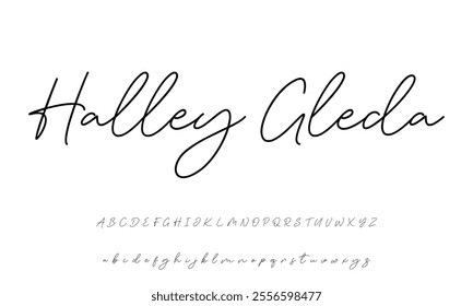 signature Font Calligraphy Logotype Script Brush Font Type Font lettering handwritten