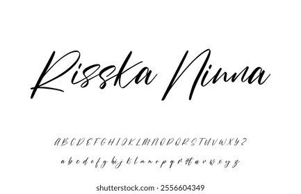 signature Font Calligraphy Logotype Script Brush Font Type Font lettering handwritten