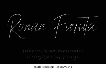 signature Font Calligraphy Logotype Script Brush Font Type Font lettering handwritten