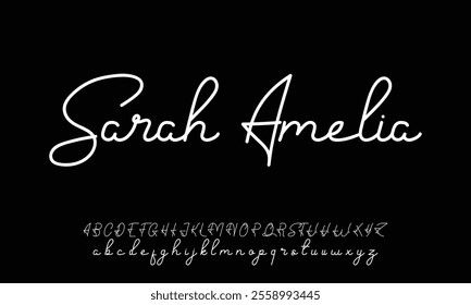 signature Font Calligraphy Logotype Script Brush Font Type Font lettering handwritten