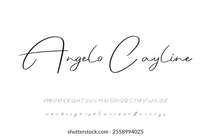 Signature Font Calligraphy Logotype Script Brush Font Type Font lettering handwritten