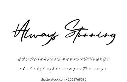 signature Font Calligraphy Logotype Script Brush Font Type Font lettering handwritten