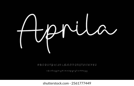 signature Font Calligraphy Logotype Script Brush Font Type Font lettering handwritten