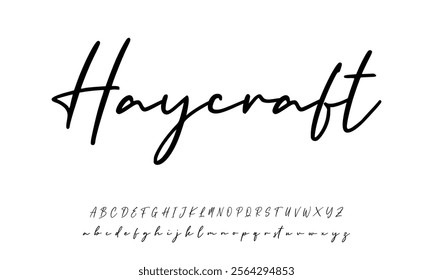 signature Font Calligraphy Logotype Script Brush Font Type Font lettering handwritten