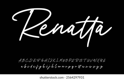 signature Font Calligraphy Logotype Script Brush Font Type Font lettering handwritten