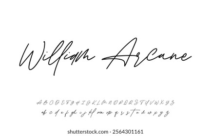 signature Font Calligraphy Logotype Script Brush Font Type Font lettering handwritten