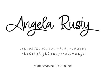 Signature Font Calligraphy Logotype Script Font Type Font lettering handwritten