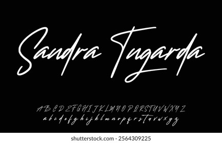 signature Font Calligraphy Logotype Script Brush Font Type Font lettering handwritten