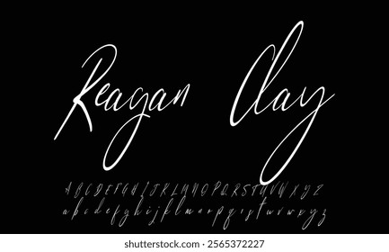 signature Font Calligraphy Logotype Script Brush Font Type Font lettering handwritten