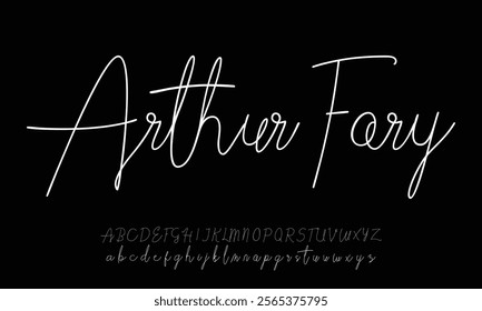 signature Font Calligraphy Logotype Script Brush Font Type Font lettering handwritten