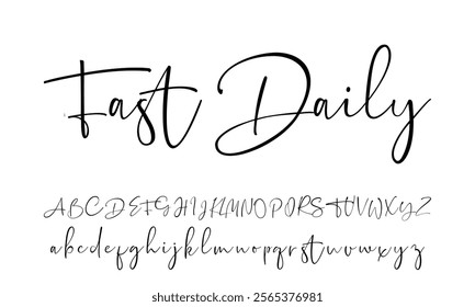 signature Font Calligraphy Logotype Script Brush Font Type Font lettering handwritten