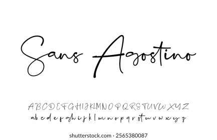 signature Font Calligraphy Logotype Script Brush Font Type Font lettering handwritten