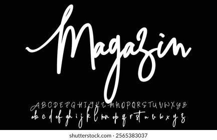 signature Font Calligraphy Logotype Script Brush Font Type Font lettering handwritten