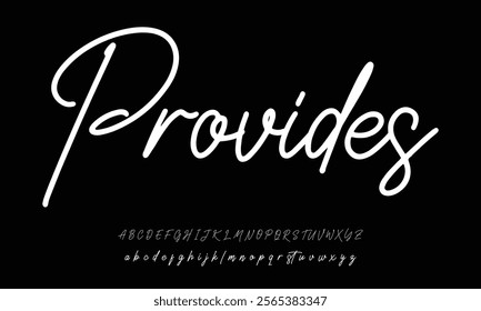 signature Font Calligraphy Logotype Script Brush Font Type Font lettering handwritten