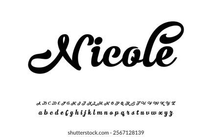 signature Font Calligraphy Logotype Script Brush Font Type Font lettering handwritten