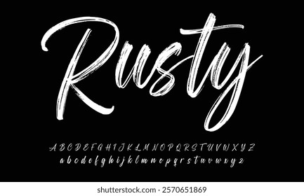 signature Font Calligraphy Logotype Script Brush Font Type Font lettering handwritten