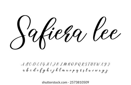 signature Font Calligraphy Logotype Script Brush Font Type Font lettering handwritten