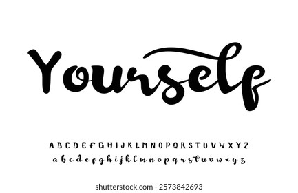 signature Font Calligraphy Logotype Script Brush Font Type Font lettering handwritten