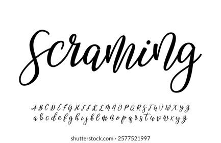 signature Font Calligraphy Logotype Script Brush Font Type Font lettering handwritten