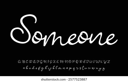 signature Font Calligraphy Logotype Script Brush Font Type Font lettering handwritten