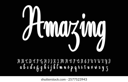 signature Font Calligraphy Logotype Script Brush Font Type Font lettering handwritten