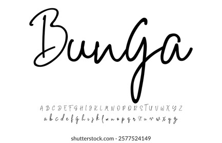 signature Font Calligraphy Logotype Script Brush Font Type Font lettering handwritten
