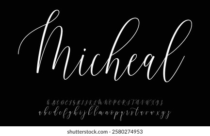 signature Font Calligraphy Logotype Script Brush Font Type Font lettering handwritten