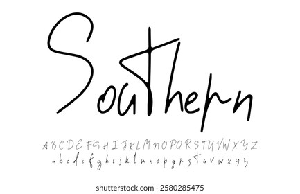 signature Font Calligraphy Logotype Script Brush Font Type Font lettering handwritten