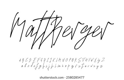 signature Font Calligraphy Logotype Script Brush Font Type Font lettering handwritten