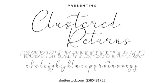 signature Font Calligraphy Logotype Script Brush Font Type Font lettering handwritten
