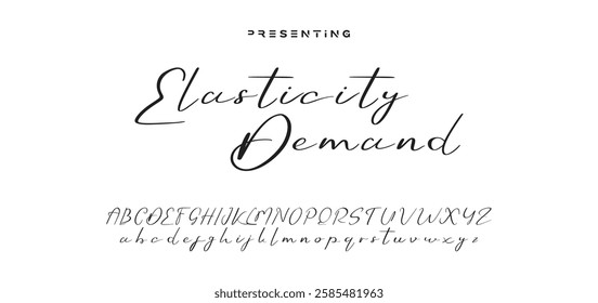 signature Font Calligraphy Logotype Script Brush Font Type Font lettering handwritten