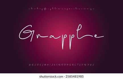 signature Font Calligraphy Logotype Script Brush Font Type Font lettering handwritten