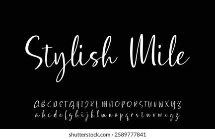 signature Font Calligraphy Logotype Script Brush Font Type Font lettering handwritten