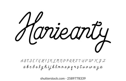 Signature Font Calligraphy Logotype Script Brush Font Type Font lettering handwritten