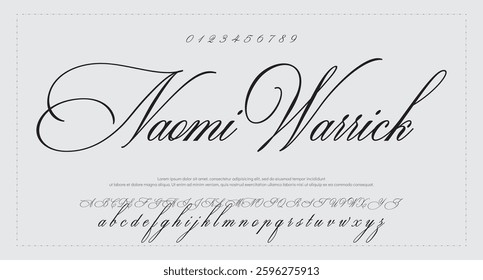 signature Font Calligraphy Logotype Script Brush Font Type Font lettering handwritten