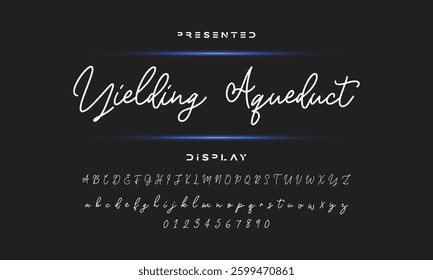 signature Font Calligraphy Logotype Script Brush Font Type Font lettering handwritten