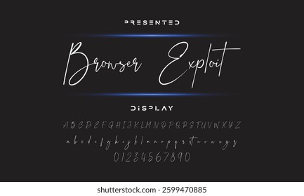 signature Font Calligraphy Logotype Script Brush Font Type Font lettering handwritten