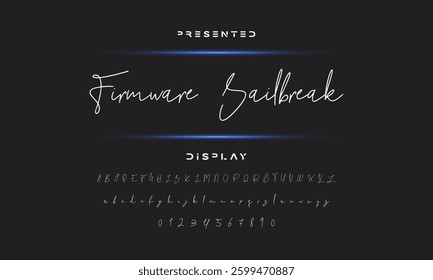 signature Font Calligraphy Logotype Script Brush Font Type Font lettering handwritten