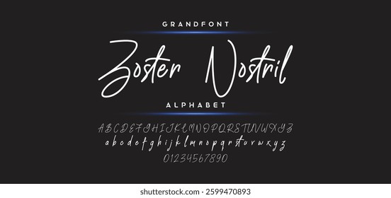 signature Font Calligraphy Logotype Script Brush Font Type Font lettering handwritten