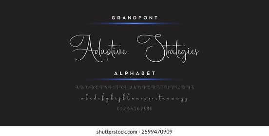 signature Font Calligraphy Logotype Script Brush Font Type Font lettering handwritten