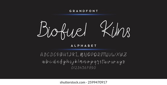 signature Font Calligraphy Logotype Script Brush Font Type Font lettering handwritten