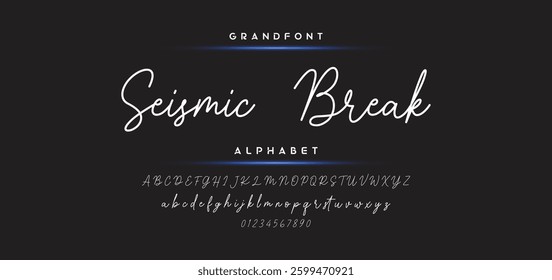 signature Font Calligraphy Logotype Script Brush Font Type Font lettering handwritten