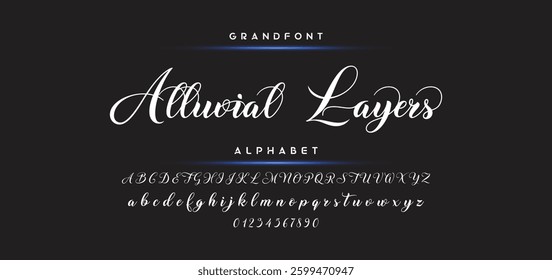signature Font Calligraphy Logotype Script Brush Font Type Font lettering handwritten