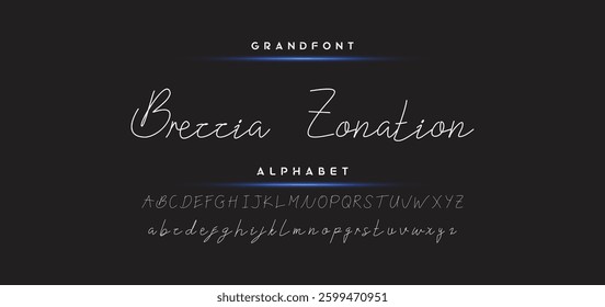 signature Font Calligraphy Logotype Script Brush Font Type Font lettering handwritten