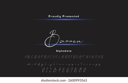 signature Font Calligraphy Logotype Script Brush Font Type Font lettering handwritten