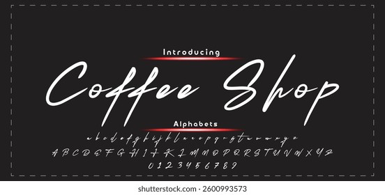 signature Font Calligraphy Logotype Script Brush Font Type Font lettering handwritten