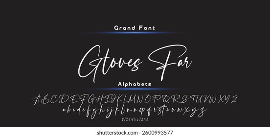 signature Font Calligraphy Logotype Script Brush Font Type Font lettering handwritten