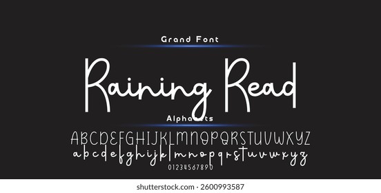 signature Font Calligraphy Logotype Script Brush Font Type Font lettering handwritten