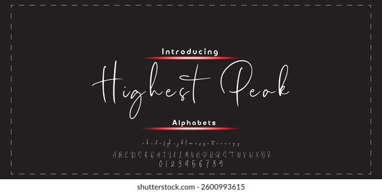 signature Font Calligraphy Logotype Script Brush Font Type Font lettering handwritten